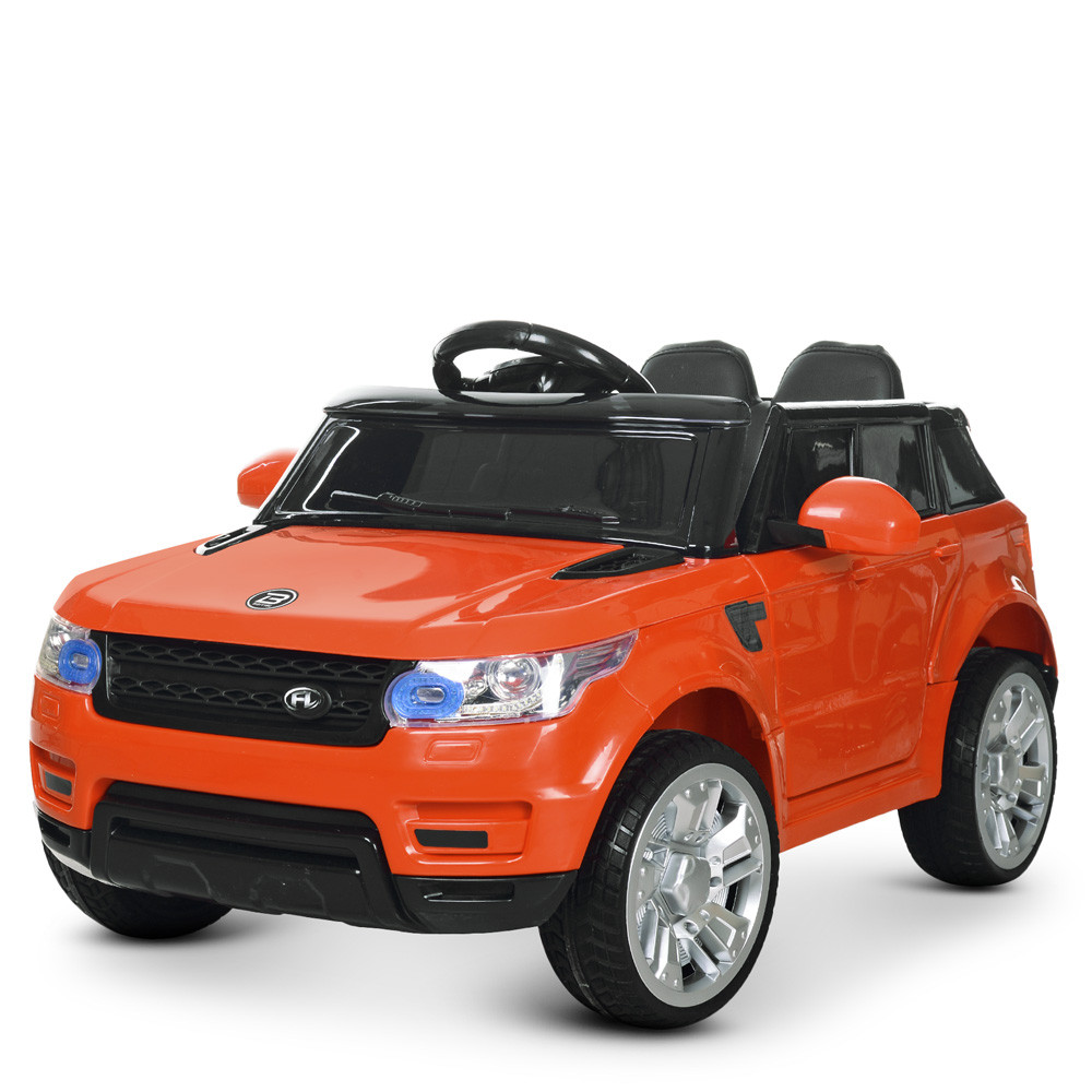 Детский двухместный электромобиль Джип Машина M 3402EBLR-7 Land Rover с кожаным сидением / цвет оранжевый ** - фото 1 - id-p1378246785