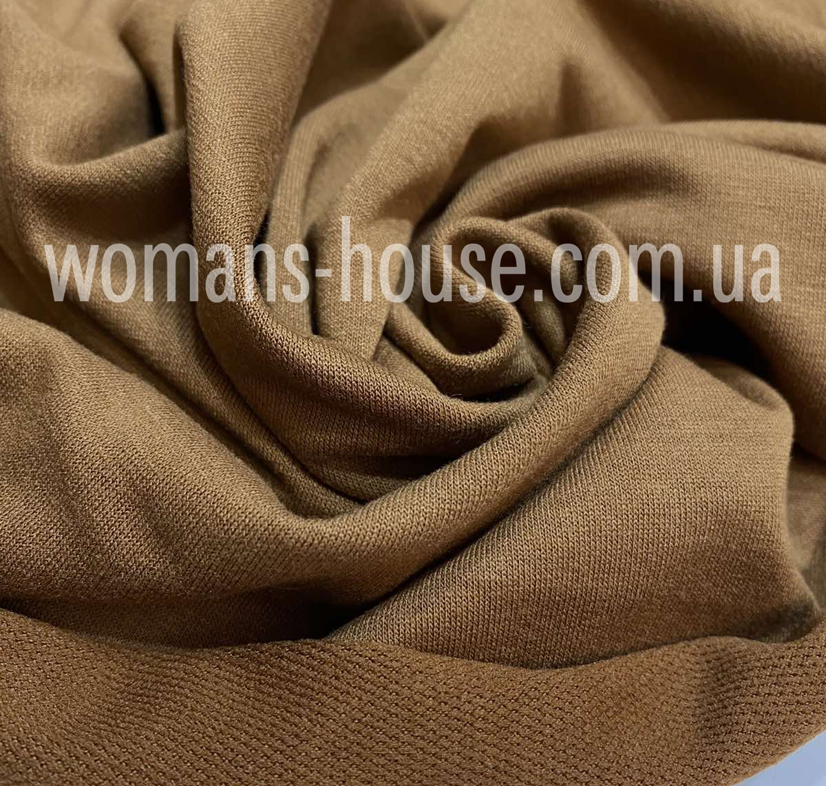 Двонитка трикотаж однотонн 240 grm 180 см Китай Світло-коричневий, фото 1
