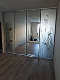 Шафа купе піскоструй на склі Київ і область, фото 9