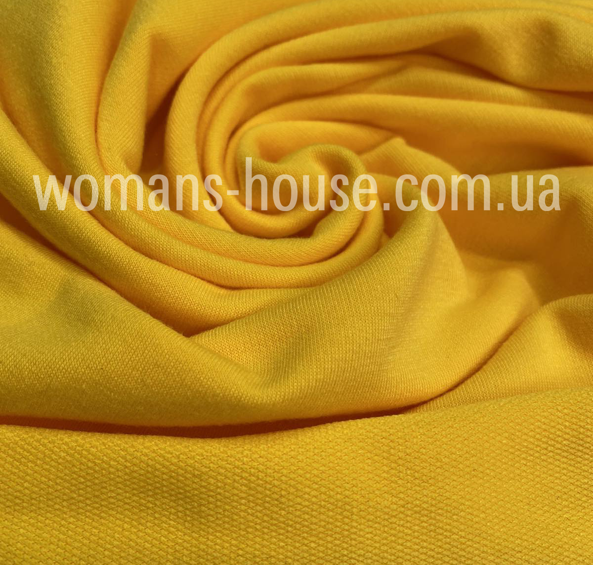 Двонитка трикотаж однотонн 240 grm 180 см Китай Жовтий, фото 1