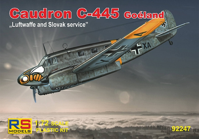 Пластикова модель 1/72 RS models 92247 Французький багатоцільовий літак Caudron C-445 Luftwaffe