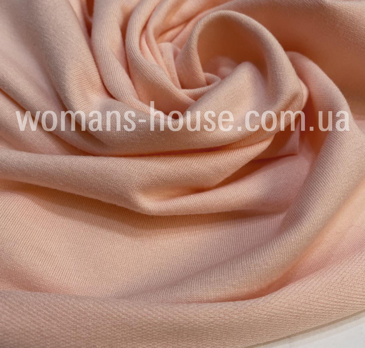 Двонитка трикотаж однотонн 240 grm 180 см Китай Світло Персиковий, фото 1
