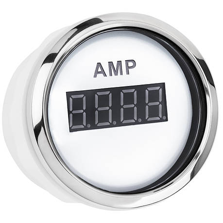 Цифровий амперметр З ВИМІРНИКОМ I GAUGE 52MM з функцією попередження (білий) LED дисплей, фото 1