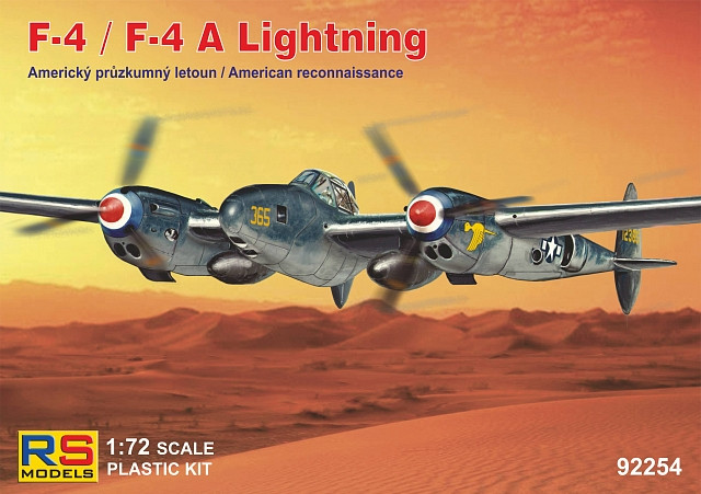 Пластикова модель 1/72 RS models 92254 Американський винищувач F-4/F-4A Lightning, фото 1