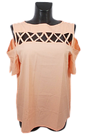 Блуза персикова з відкритими плечима Туреччина розмір М (46-48)