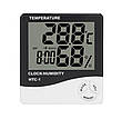 Універсальний цифровий Гігрометр метеостанція HTC-1 з годинником і будильником, фото 7