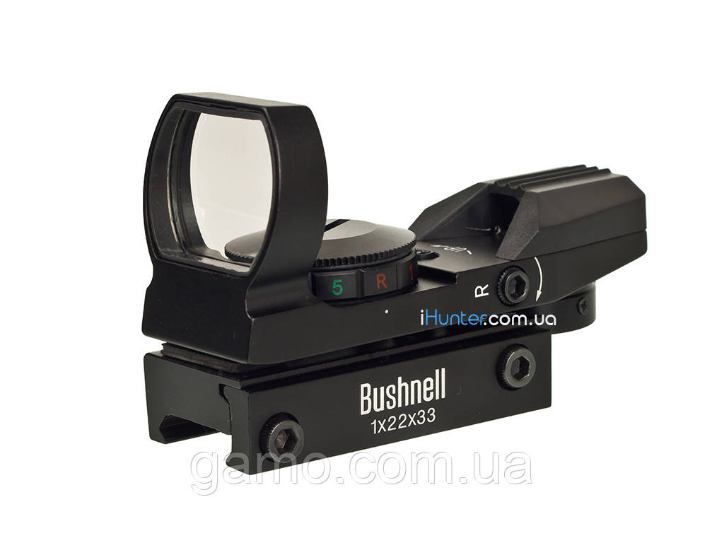 Голографічний приціл BUSHNELL 1x22x33 планка 21 мм Weaver/Picatinny, Коліматор