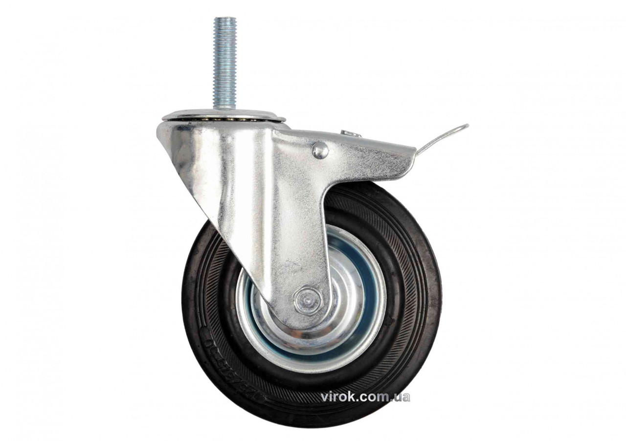 Колесо для тележки со штифтом с вращающейся опорой и тормозом VOREL ...