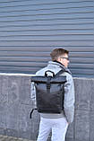 Рюкзак РОЛ ТОП 100% чоловічий-жіночий Roll Top для ноутбука міський, фото 2