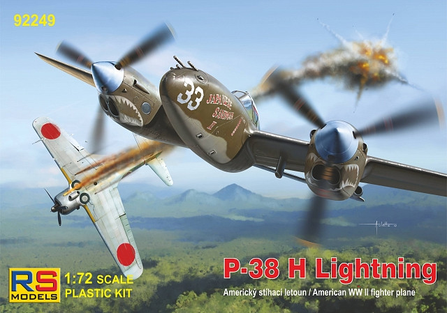 Пластикова модель 1/72 RS models 92249 Американський винищувач P-38 H Lightning, фото 1