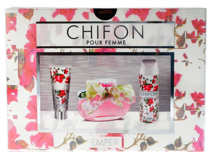 Набір парфумерії для жінок Emper Chifon (edp / 100 мл + deo / spray / 200 мл + b / lot / 100 мл)