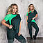 Спортивний костюм із мікродайвінгу для фітнесу та залу батал, фото 2