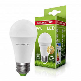 Лампа LED EUROELECTRIC А60 15W E27 4000K 220V LED-A60-15274(EE) (класична світлодіодна)