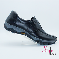 Туфлі спортивні чоловічі шкіряні чорного кольору “Style Shoes”, фото 4