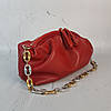 Сумка жіноча "Діва" натуральна шкіра, червона флотар, фото 3
