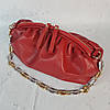 Сумка жіноча "Діва" натуральна шкіра, червона флотар, фото 2