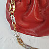 Сумка жіноча "Діва" натуральна шкіра, червона флотар, фото 4