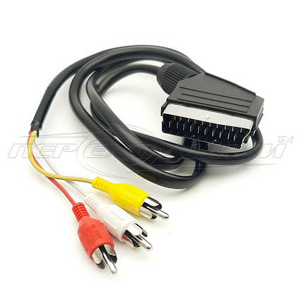 Кабель SCART - 3 RCA, 1.2 м, фото 1