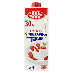 Вершки 30% Млековіта Mlekovita 1L 12шт/ящ (Код: 00-00000189)