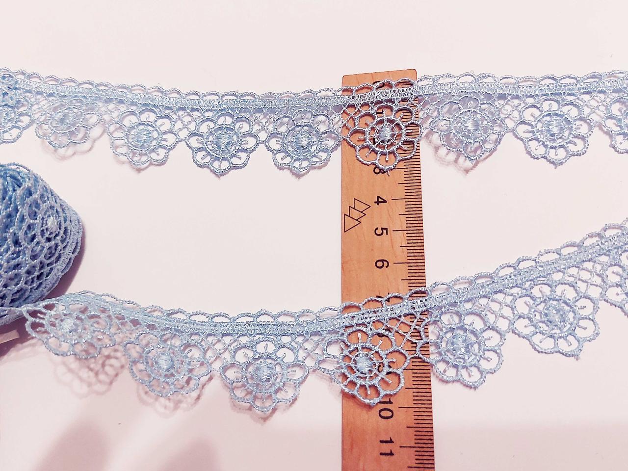 Мереживо макраме 5 см. Голубе. Ціна за 1 метр.