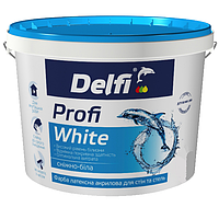 Краска латексная акриловая Delfi Profi White для стен и потолков (1.4кг)