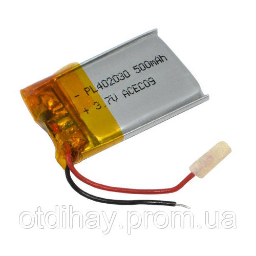 Купить Аккумулятор литий-полимерный 402030, Li-polymer, 3,7V 500mAh (4* ...