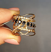 Кольцо золотое с кубическим цирконием 17.5 7,45 г