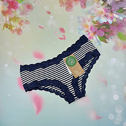 Трусики жіночі сліп C&A бавовна сині у смужку (5927)