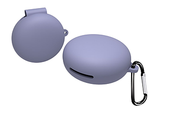 Чохол-накладка DK Silicone Candy Friendly з карабіном для Oppo Enco W31 (lavender grey)