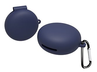 Чохол-накладка DK Silicone Candy Friendly з карабіном для Oppo Enco W31 (dark blue)