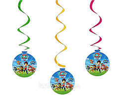 Гірлянди-підвіски-спіральки" паперові (6 шт./набір) синій