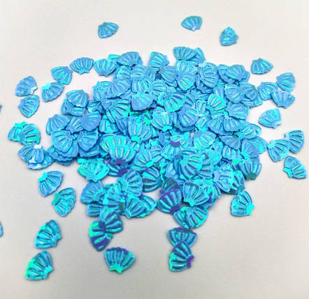 Паєтки «Рашенята міні» блакитні для слаймів (58524), фото 2