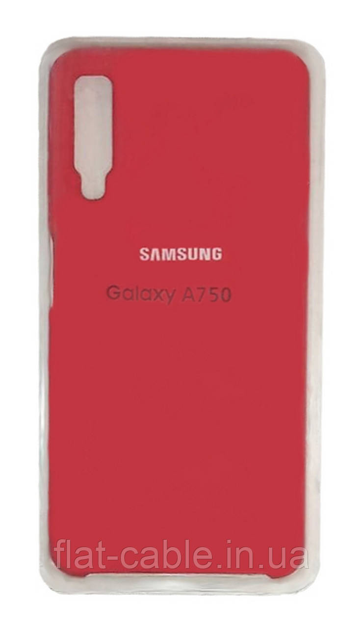 Чехол на Samsung A750 Galaxy A7 2018 (Grapefruit) Silicone Case Premium