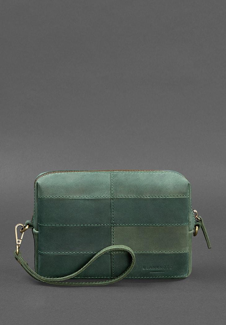 Дорожня косметичка-несесер із ручкою, що знімається, закривається на блискавку з натуральної шкіри Crazy Horse, фото 1