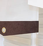 Комплект панельних фіранок Firanka Ажур 5шт карниз 200см молочний з коричневим (40_4п), фото 5