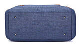 Дорожня сумка текстильна Vintage 20075 Синя, фото 10