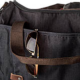 Дорожня сумка текстильна Vintage 20136 Чорна, фото 3