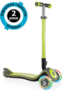 Самокат Globber Elite Deluxe Lights Lime Green (салатовий)