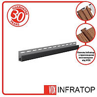 Софіт VOX INFRATOP Профіль J-trim (графіт) 3,05 м