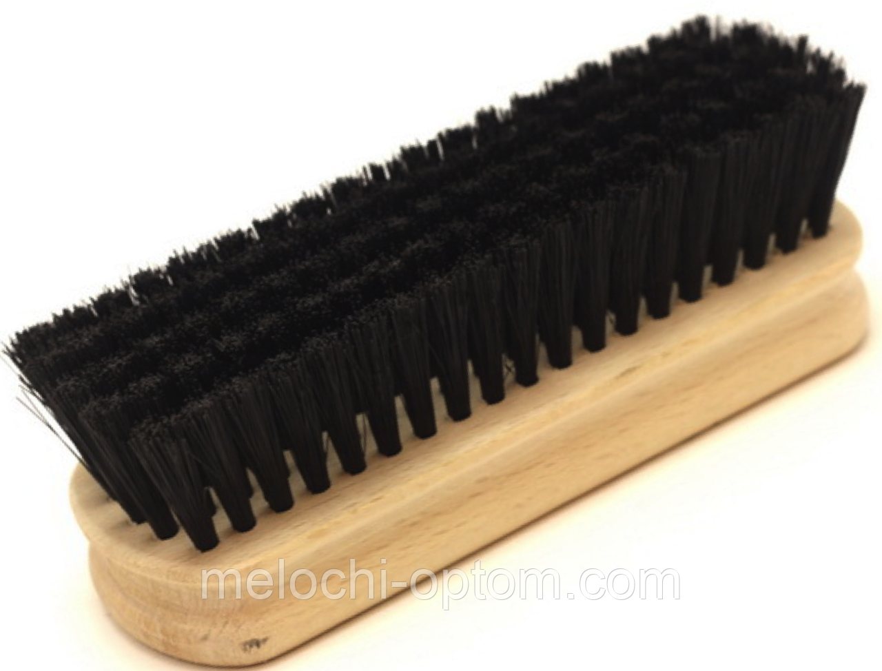 Щётки для чистки одежды и обуви 120x45 мм, чёрная щетина, деревянная колодка - фото 1 - id-p131307326