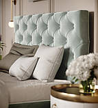 Ліжко Велюр 140*200см Latte з механізмом та м'яким узголівьям, фото 6