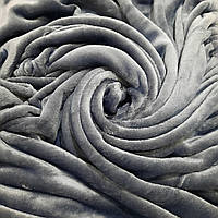 Плед махровий (плюшевий) 180*130 см. Сірий