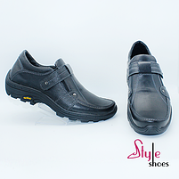 Туфлі спортивні стильні чоловічі шкіряні чорного кольору “Style Shoes” 41 розмір, фото 2