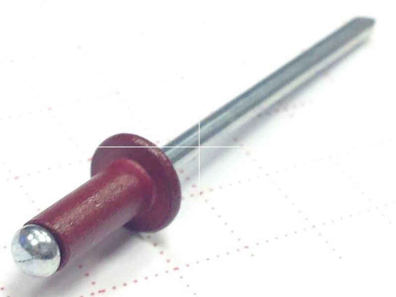 Заклепка 4,0x8,0 пофарбована RAL 3005 кпк 500 шт, фото 1