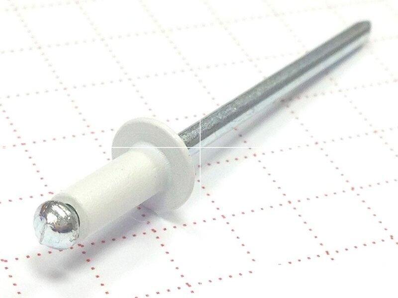 Заклепка 4,0x10 пофарбована RAL 9010 500 шт