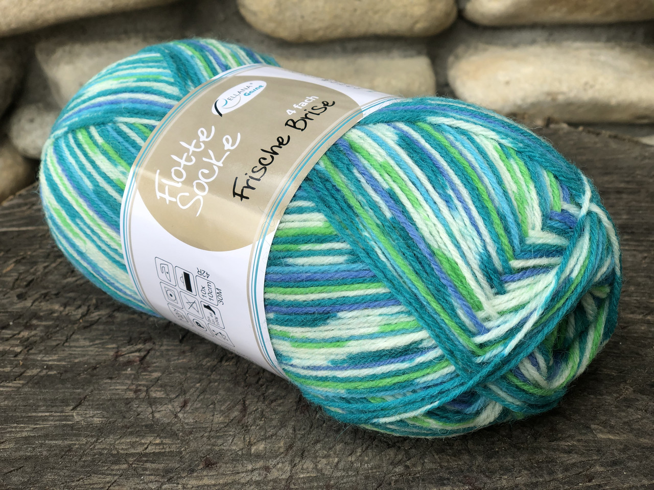Носкова пряжа Flotte Socke серія Frische Brise 75% вовна супервуш 25% поліаміду, 420 м/100г