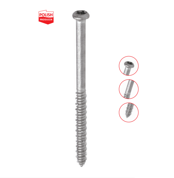 Шуруп 6,3x160 мм для кріплення до бетону з головкою під TX-30 Ruspert Wkret-met, фото 1