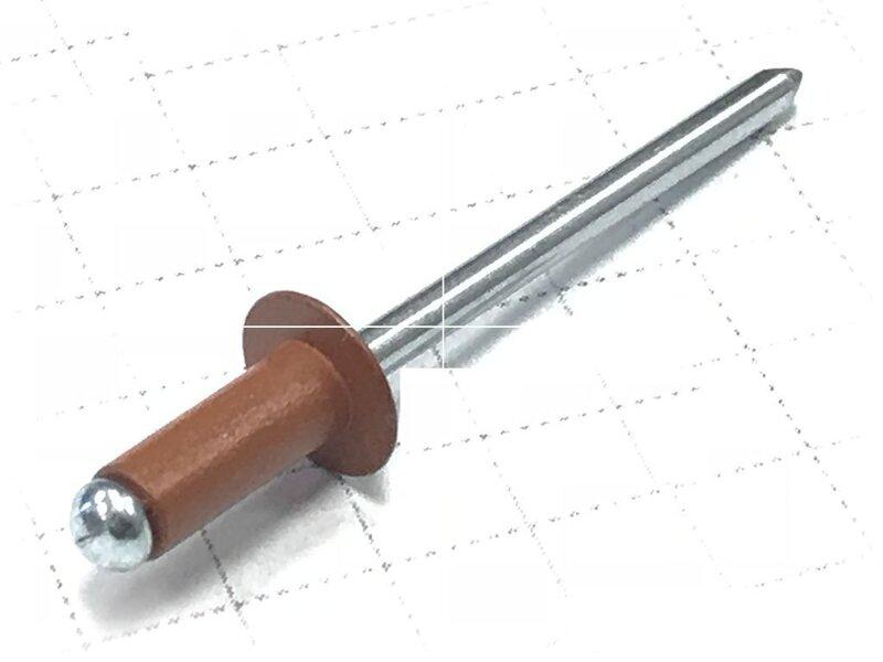 Заклёпка 4,0x10 окрашена RAL 8004 500 шт, фото 1