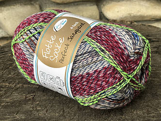 Носкова пряжа Flotte Socke серія Perfect Jacquard 75% вовна суперуош 25% поліаміду, 420 м/100г