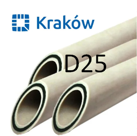 ПОЛІПРОПІЛЕНОВА ТРУБА PPR KRAKOW BASALT СКЛОВОЛОКНО D25, ПОЛЬЩА